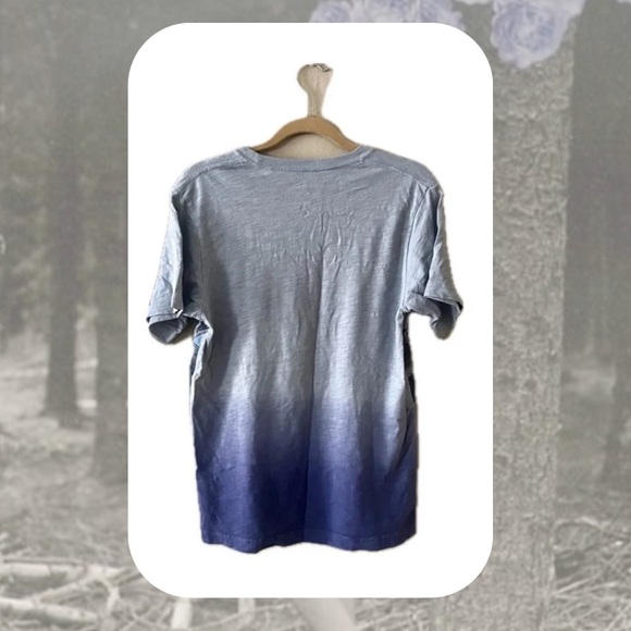 (women) uniqlo • hokusai blue gray ombré japanese graphic oversized tshirt - Picture 4 of 14